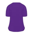 thumbnail image 6 of Hfyihgf Womens Short Sleeve V Neck T Shirts Tops Summer Criss Cross T-Shirts Casual Loose Solid Color Basic Tees Blouse(Purple,XXL), 6 of 7