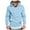 Z-161Light Blue, variant on Men Casual Hoodies With Pocket Solid Color Drawstring Leather Label Comfortable Loose Trendy Sweatshirt For Daily Wear,Light Gray,S