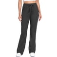 thumbnail image 3 of Cadmus Womens High Waisted Bootcut Flare Pants with Pockets Comfy Breathable for Daily Casual Running Wear, Grey, XL, 3 of 12