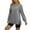 Gray, variant on Lenpel Sweatshirts for Women Fall Long Sleeve Crew Neck Side Split Pullover Tops Casual Loose Soft Clothes