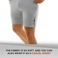 thumbnail image 4 of Defy Men's Cotton Fleece Shorts, Athletic Training, Workout, Jogging, Gym Shorts - Grey, M, 4 of 4