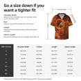 thumbnail image 4 of KLL Tennis Racket In Fire Print Men's Shirt Short Sleeve Button Down Summer Cuba Beach Shirts- Large, 4 of 5