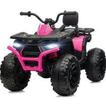 Hikiddo 24V Ride on Toys, Kids ATV 4-Wheeler for Big Kids with 2 Seater, 400W Motor, Bluetooth - Pink