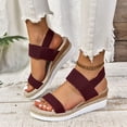 thumbnail image 2 of Rotm Dress Shoes for Women Sandals for Women Flip Flops with Massage Footbed Casual Dressy Walking Sandals Red,8, 2 of 6