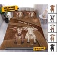 thumbnail image 1 of Juego de cama personalizado vaca, regalo personalizado para granjeros, amantes de las vacas,, 1 of 5