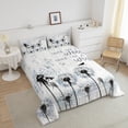 thumbnail image 4 of Erosebridal Dandelion Floral Comforter Sets Toddler Size, Inspirational Words Comforters & Duvets, Ink Botanical Decor, 2pcs, 4 of 7