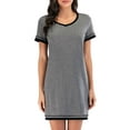 thumbnail image 1 of Vestido de tumbona para mujer, camisones sueltos de manga corta, pijamas para descansar Abanopi Vestido, 1 of 7