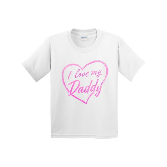 Inktastic I Love My Daddy in Pink Chalk Heart Youth T-Shirt