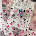 thumbnail image 1 of Pegatinas de uñas GUAACCB con forma de corazón de San Valentín grabadas en 5D, 1 hoja, 1 of 7