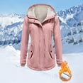 thumbnail image 4 of KANG Fleece Lined Hooded Jacket Windproof Outdoor Softshell Coat For Fall Winter Casual Warm ComfortPinkXXL, 4 of 5