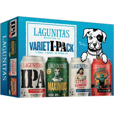 Lagunitas Variety Pack IPA Craft Beer, 12 Pack, 12 fl. oz. Cans, 4%-9% Alcohol by Volume