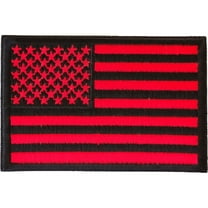 Red Black American Flag Patch
