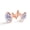 Color 3, variant on Men's Classic Stainless Steel, Purple Belflowers Pattern Cufflinks Business Wedding Shirts, Rose Gold