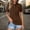 Brown, variant on MAIHAN Womens Tshirts Cotton Loose Fit Summer Tops 2026 Spring Trendy Casual Solid Color Flowy Tops Cute T Shirts Tops Cotton Tee Shirts for Women