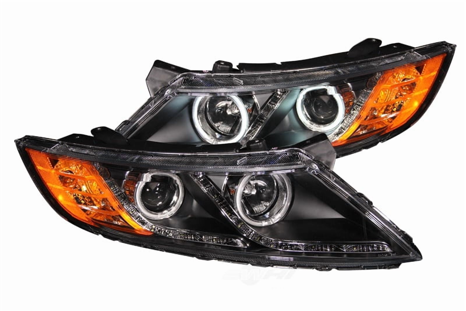 ANZO USA 121460 Projector W/halo Clear Lens Ccfl Black W/amber Reflectors