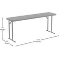 thumbnail image 2 of 6-Foot Gray Plastic Folding Training Table, 2 of 14