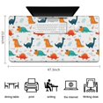 thumbnail image 5 of Long Mouse Pads for Desk,White Cartoon Dinosaurs Pattern Desk Mats on Top Of Desks, Desk Mouse Pad Extra Large with 3mm Non-Slip Base and Stitched Edge for Gaming,Office,Work,Home 47.3"x23.6", 5 of 6