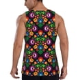 thumbnail image 3 of Easygdp Traditional Floral Polish Men's Tank Top, Sleeveless Muscle T Shirts, Breathable, Quick-Dry, Loose for Gym, Running, Fitness - Small, 3 of 9