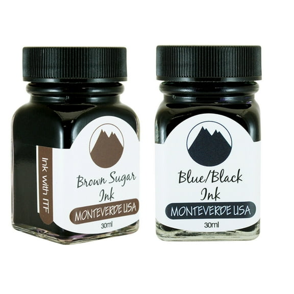 Monteverde 60ml Core Fountain Pen Ink Bottle (30ml Brown Sugar Ink Bottle G309BS, 30ml Blue/Black Ink Bottle G309BB)