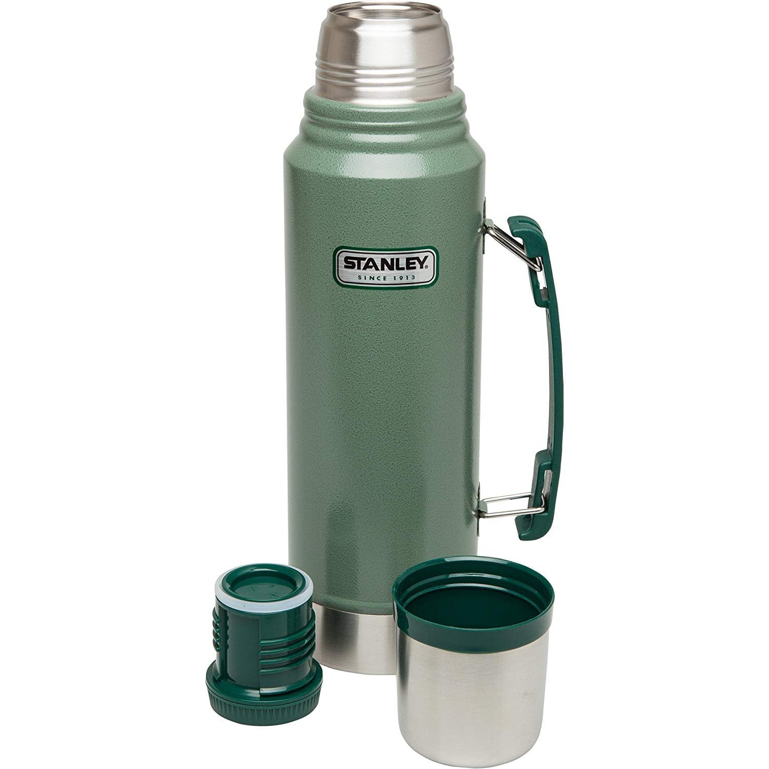 Stanley 1 Liter Classic Vacuum Bottle (1.1 Qt) Hammertone Green Thermos