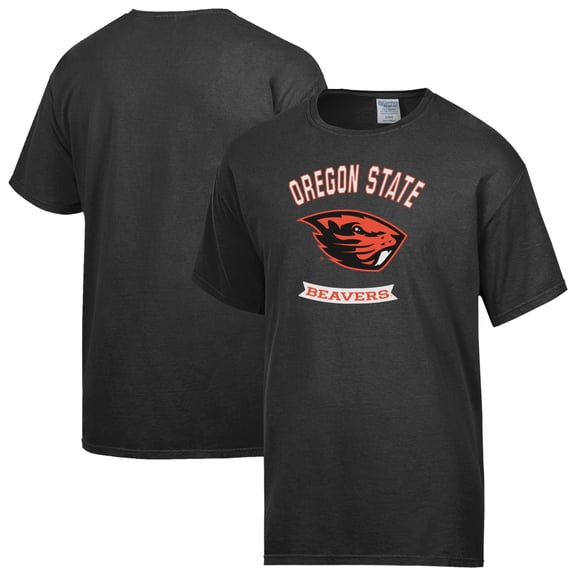 Men's ComfortWash Black Oregon State Beavers Banner T-Shirt