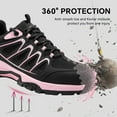 thumbnail image 3 of SPIEZ® Composite Toe Non Slip Safety Shoes for Women,EN ISO 20345 Standard Oil-Resistant Work Shoes,Breathable Lightweight Safety Sneaker for Work & Daily Wear-Black Pink,Size 8 Women, 3 of 11
