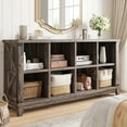 thumbnail image 6 of EnHomee Wooden Cube Storage Organizer 8 Cube Bookcase Modern Wood Cube Storage Organizer for Living Room Dark Rustic Oak, 6 of 8