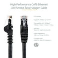 thumbnail image 2 of StarTech 1ft (30cm) CAT6 Ethernet Cable - LSZH (Low Smoke Zero Halogen) - 10 Gigabit 250Mhz 100W PoE RJ45 UTP Network Patch Cord Snagless w/Strain Relief - Black CAT 6, ETL Verified (N6LPATCH1BK), 2 of 9