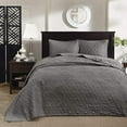 thumbnail image 1 of Madison Park Couvre-lit Réversible Quebec King Gris Foncé, 1 of 4