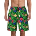 thumbnail image 1 of Summer Board Shorts Man Beautiful Leaf Surfing Pink and Purple Custom Board Short Pants Classic Breathable Beach Trunks Big Size, 1 of 5