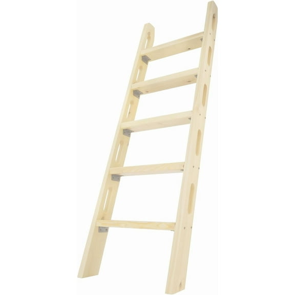 Bed Ladder,5 Steps Wood Bunk Bed Ladder,220Lbs Load RV Loft Stair Hanging Ladder with Corner Connectors,Universal Space-Saving Motorhome Step Ladder Long Climb Ladder for Bedroom,Dorm (59.06in)