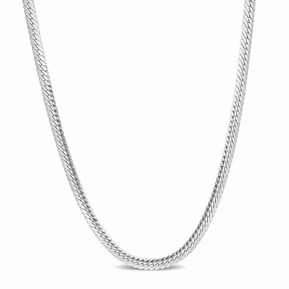 AMOUR Herringbone Chain Necklace In Sterling Silver, 16 In
