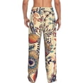 thumbnail image 3 of Balery Floral With Birds And Fantasy Flowers print Men's Pajama Pants,Ultra Lightweight Pjs,Lounge Pant-X-Large, 3 of 9