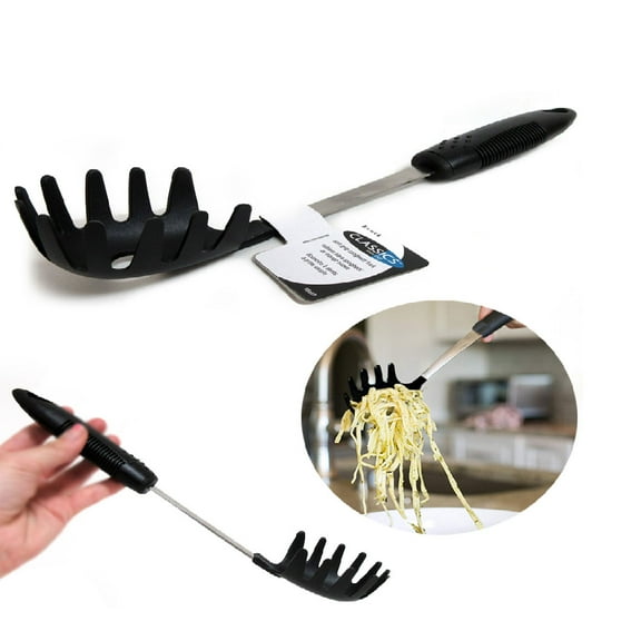 Soft Grip Pasta Server 12" Spaghetti Noodles Strainer Spoon Kitchen Utensil Tool