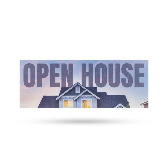 Open House Vinyl Decal 36 Inch x 14 Inch Weatherproof Heavy-Duty Adhesive Backing | Real Estate Promotions, Event Marketing, Professional Signage | Made in USA