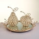 thumbnail image 3 of Adorno de fruta con incrustaciones de cristal, centro de mesa para el hogar u oficina, ideal como regalo. Pera dorada A, 3 of 8