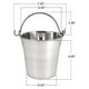 thumbnail image 4 of Cubo de acero inoxidable de 2 cuartos, cubo duradero sin costuras para muchas tareas del hogar, transportar agua o leche, llenar con alimentos, usar como maceta, cubo de limpieza, centro de mesa y, 4 of 7