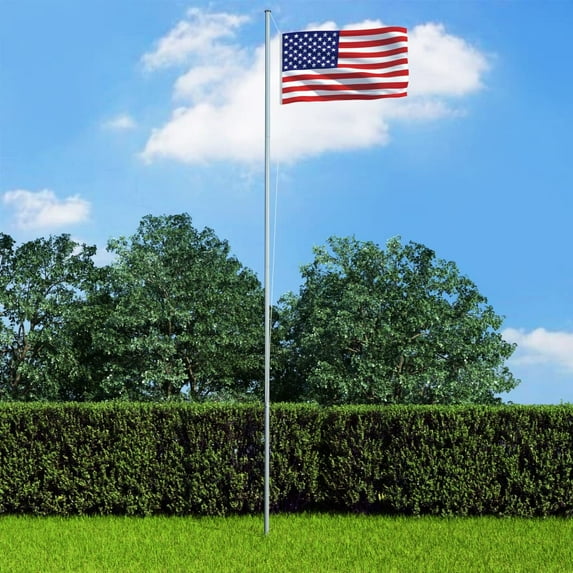 Charmma US Flag and Pole Aluminum 244.1"