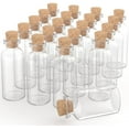 thumbnail image 1 of CPDD 10 mL Cork Stopper Glass Bottles Mini Transparent Glass Bottles 24 Pcs., 1 of 6
