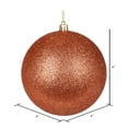 thumbnail image 2 of Vickerman 4" Coral Glitter Ball Ornament, 6 per Bag, 2 of 3
