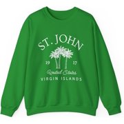 St. John Virgin Islands Sweatshirt, US Virgin Islands Saint John Crewneck Pullover, Unisex, St John Gift Souvenir