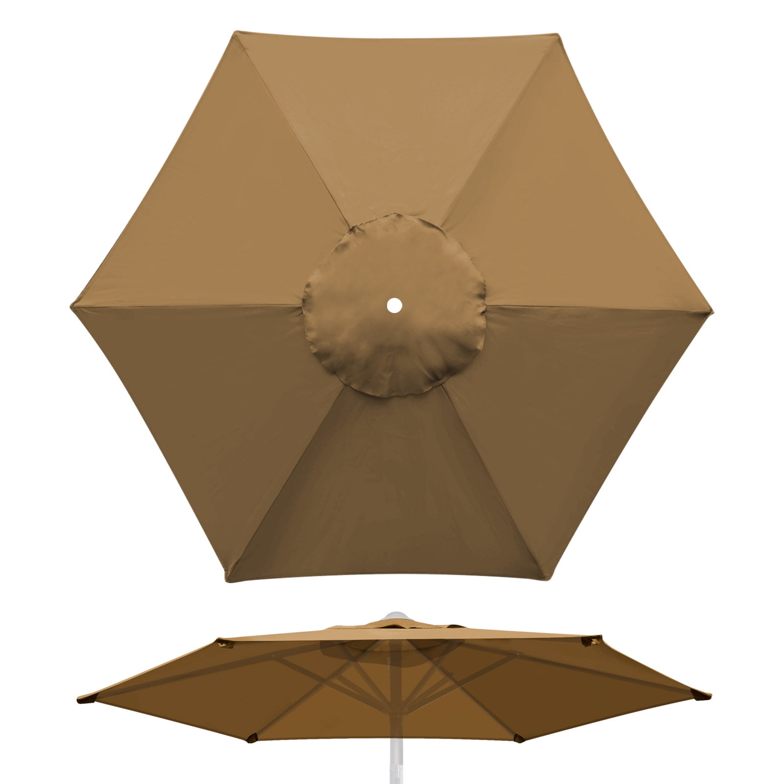 YardGrow 6.5ft Patio Umbrella Replacement Canopy 6 Ribs Umbrella Canopy