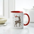 thumbnail image 4 of CafePress - Reindeer Cardinal - 11 oz Ceramic Mug - Novelty Coffee Tea Cup, 4 of 4