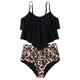 thumbnail image 3 of Gibobby Conjunto de Bañador Sexy de tirantes con volantes para mujer(Negro,XL), 3 of 4