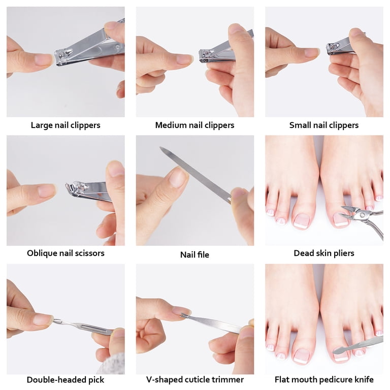 Huryfox 19-Piece Manicure Kit, Stainless Steel Nail Set photo 4