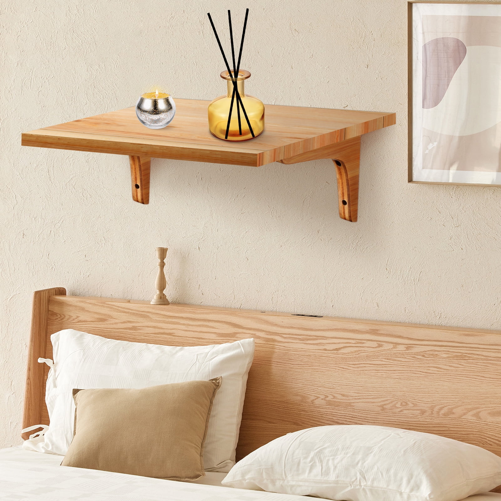 Toyandona Hidden Bracket Shelf Brackets Chocolate 2Pcs