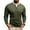 Army Green, variant on Mens Long Sleeved Round Neck Fake Two Double Layered Pullover Sweater Casual Button Shirt Army Green XXXL(XXXL)