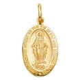 thumbnail image 2 of Ioka-14K Yellow Gold 1830 Our Lady of Guadalupe Charm Pendant with 0.9mm Singapore Chain Necklace - 22", 2 of 6