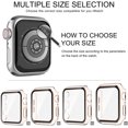 thumbnail image 4 of 17 Pack Compatible Apple Watch Case with Tempered Glass Screen Protector,Edge Full Coverage Hard PC Cover（Black Rose+White Rose，44mm）, 4 of 7