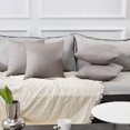 thumbnail image 1 of Deconovo Fundas de cojines decorativas - Juego of 4 Soft Linen Cushion Covers, Machine Washable Pillowcases for Sofa, Baked Mud, 16x16 Inch, 1 of 7